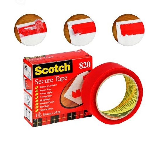 Nastro antieffrazione Scotch® Secure Tape - rosso o blu